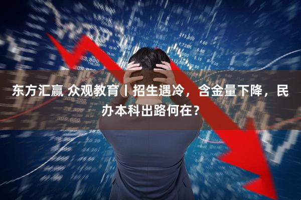 东方汇赢 众观教育丨招生遇冷，含金量下降，民办本科出路何在？