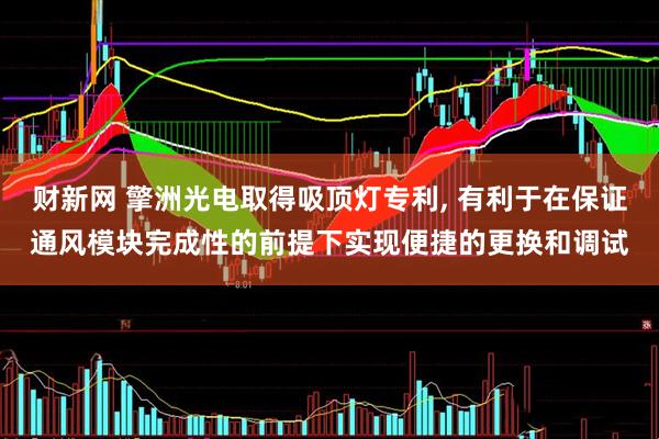 财新网 擎洲光电取得吸顶灯专利, 有利于在保证通风模块完成性的前提下实现便捷的更换和调试